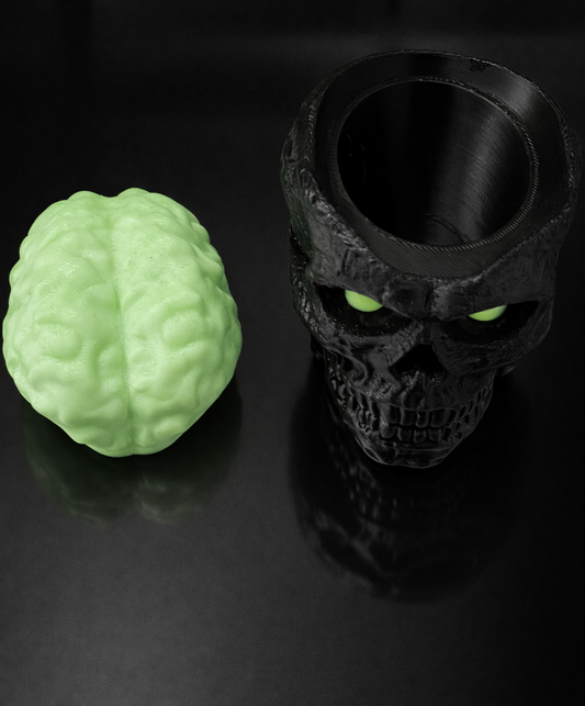 🧠 Glow Brain Skull – 3D Printed Storage Display